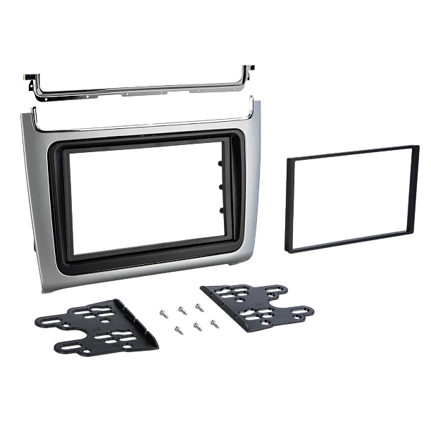 2-DIN frame Volkswagen Polo 2014-2017 Zilver