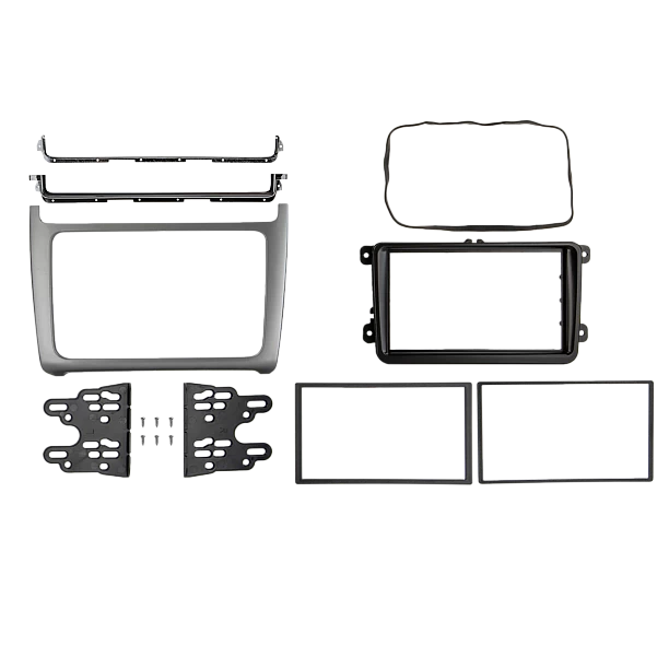 2-DIN frame Volkswagen Polo 2014-2017 Zilver