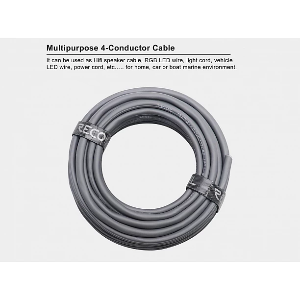 Recoil 18-AWG Multipurpose Cable 4 aderig, 1.0mm2 (30,4m)