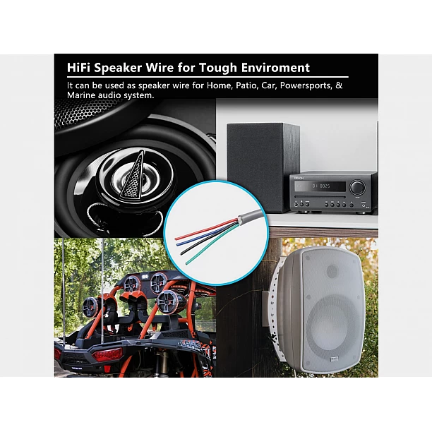 Recoil 18-AWG Multipurpose Cable 4 aderig, 1.0mm2 (30,4m)