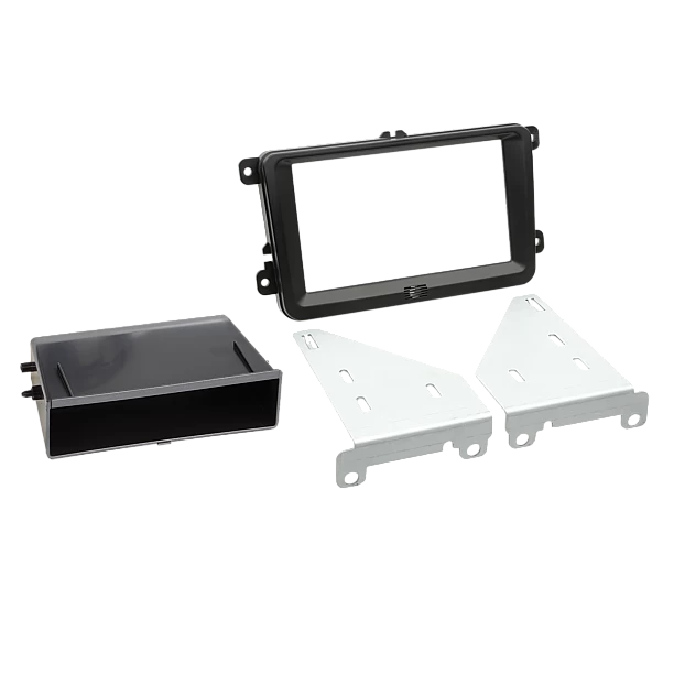 2-DIN Kit met aflegvak Skoda/VW Zwart