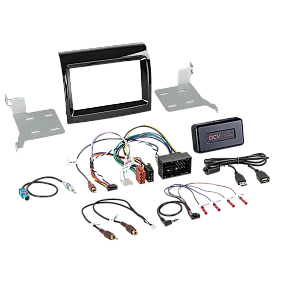 2-DIN Kit + Infodapter Fiat Ducato/ Citroën Jumper/ Peugeot Boxer(250*) 2016-> Pianolak Zwart