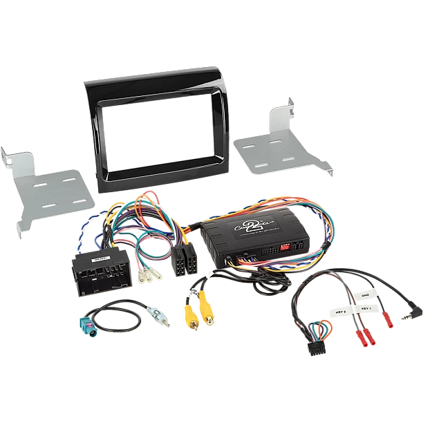 2-DIN Inbouw-Kit + Infodapter Fiat Ducato/ Citroën Jumper/ Peugeot Boxer(250*) 2016-> Pianolak Zwart