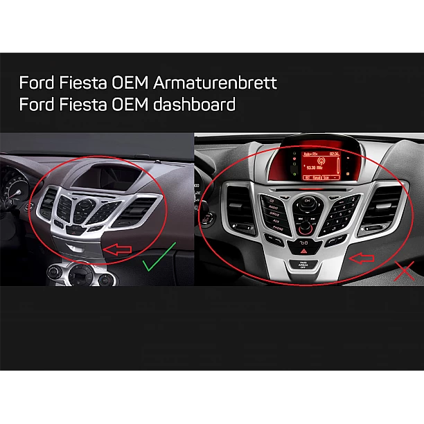 2-DIN Kit Ford Fiesta(JA8) 2013-2017 met Display