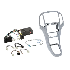 2-DIN Kit + Radio adapter kit Opel Astra 2009-2016 Kleur: Platin Zilver