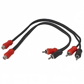 Auto-Connect Level 1 RCA Y-adaptor 2Male 1Female Koaxial