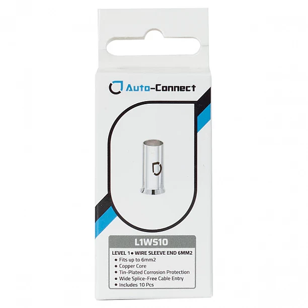 Auto-Connect L1 Wire Sleeve End 6 mm2/10GA 10pcs