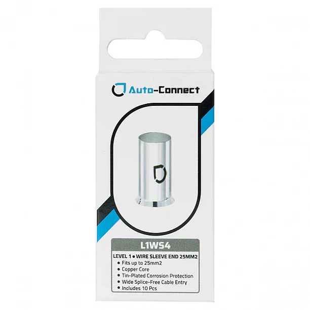 Auto-Connect L1 Wire Sleeve End 25 mm2/4GA 10pcs