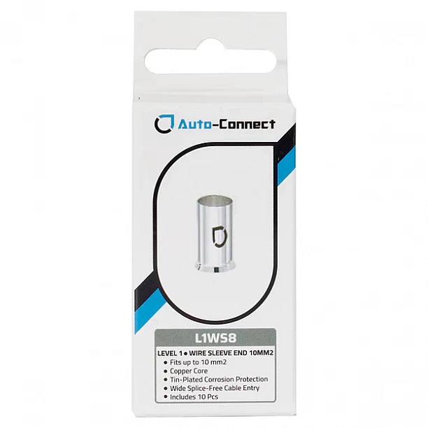 Auto-Connect L1 Wire Sleeve End 11 mm2/8GA 10pcs