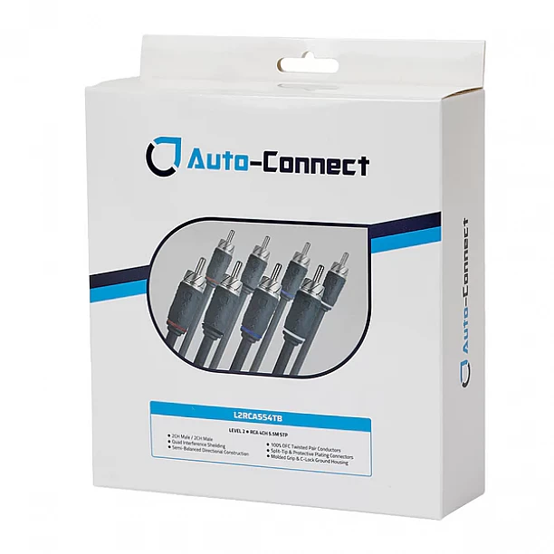Auto-Connect Level 2 4-ch RCA cable 5,5m semi