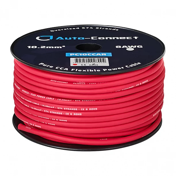 Auto-Connect Power Cable CCA Flex 10mm2 Red 50m