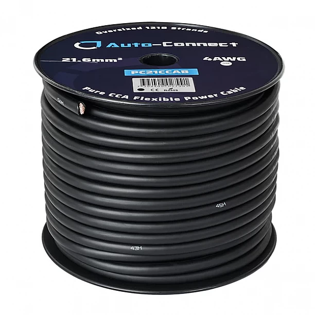 Auto-Connect Power Cable CCA Flex 21mm2 Black 50m