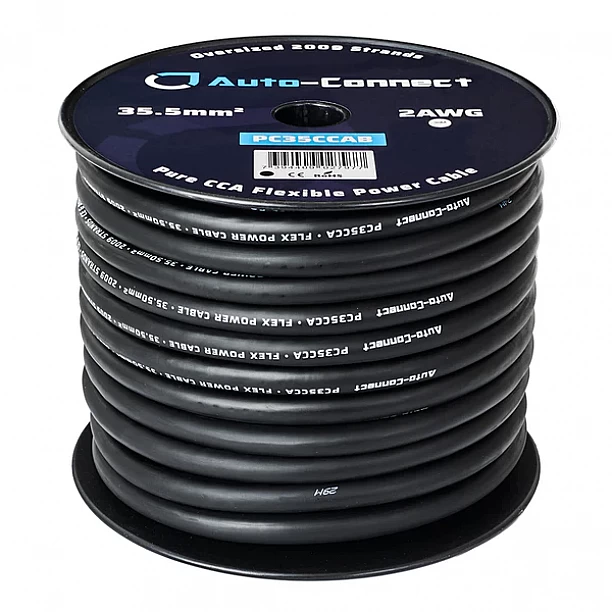 Auto-Connect Power Cable CCA Flex 35mm2 Black 30m