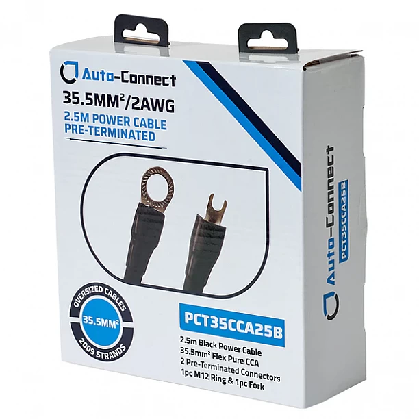 Auto-Connect Power cable CCA 35mm2 Term. 2.5M black