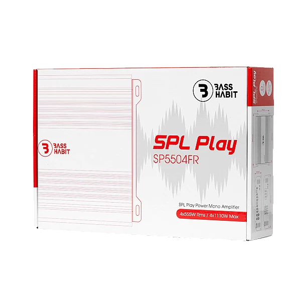 BASS HABIT SPL Play 4ch Amplifier 4x555W RMS