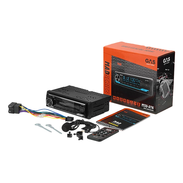 GAS MAD M130BTN 1-DIN, BT, USB, AUX, DSP, RDS