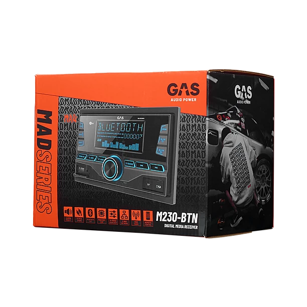 GAS MAD M230BTN 2-DIN, BT, USB, AUX, DSP