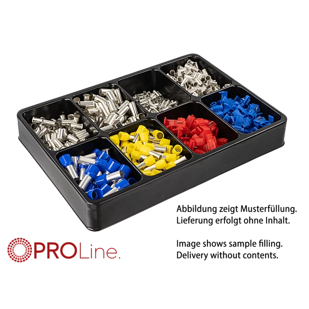 PROline Werkplaatskast assortiments bak, 8 vakken - inleg tray ten behoeve lade 335x238x45mm