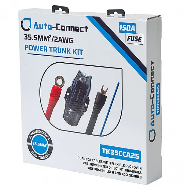 Auto-Connect Pure CCA Trunk Power Wiring Kit 35,5mm², 2.5m